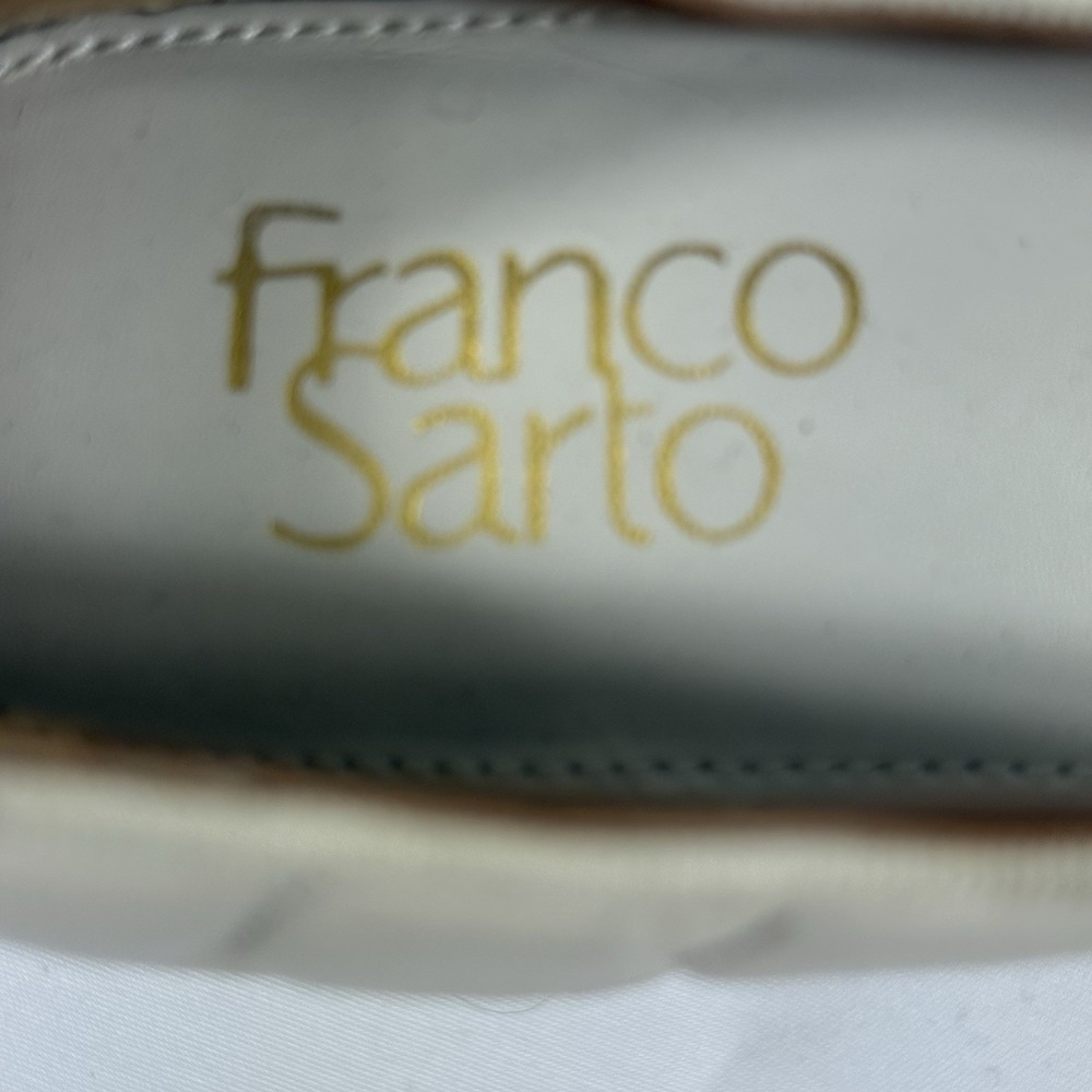 Franco Sarto Women's 9.5 Kiya Loafer Espadrille Cream Quilted Flat Shoe - Picture 7 of 9